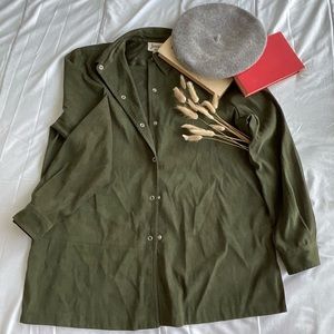 Forest green overcoat